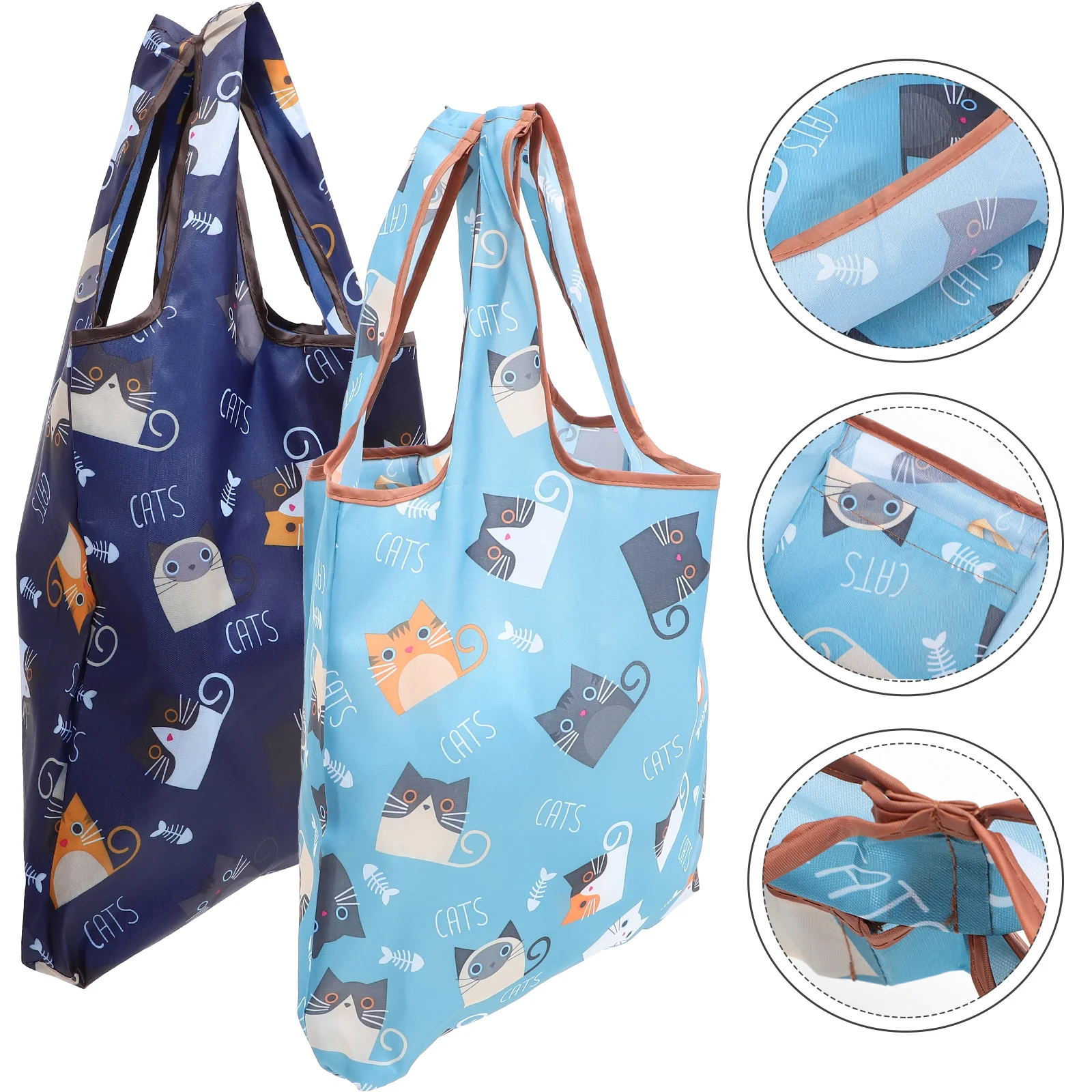 

Reusable Shopping Pouch Cat Eco-friendly Bag Washable Grocery Bags Supermarket Tote