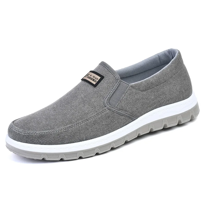 Retro Men Casual Shoes Slip on Canvas Loafers Comfortable Walking Flats for Man Non Slip Soft Moccasins Sneakers Driving Shoes 6