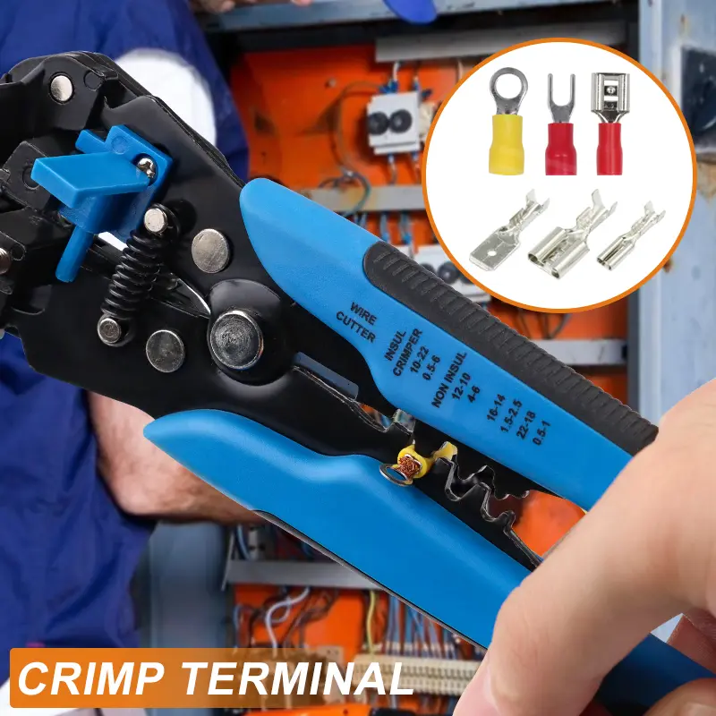 Wire Stripper 24-10 AWG (0.2-6 Mm²) YE-1SE,3 In 1 Automatic Wire Stripping Tool, With Cutting & Crimping Function image 4