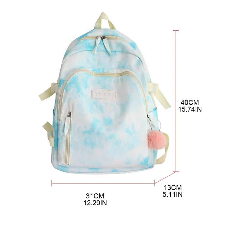Fashion Colorful Pattern School Shoulder Bag for Teenager Girls Casual Bagpack