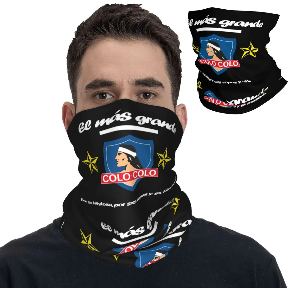 Social Y Deportivo Colo-Colo Bandana Neck Gaiter Campeon DE Chile Football Magic Scarf Multifunctional Headband Riding Washable