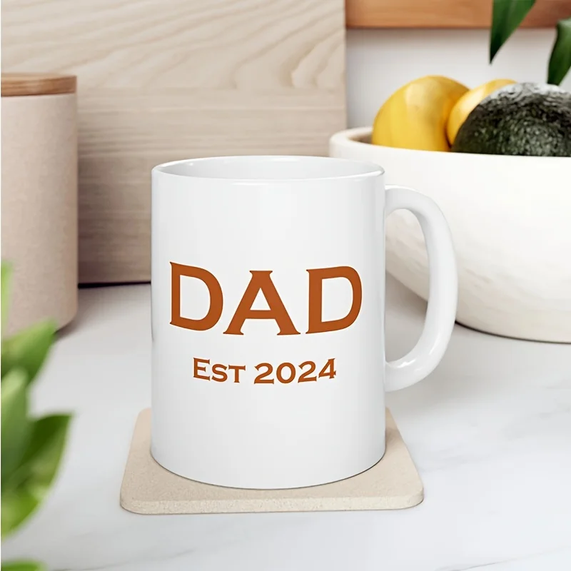 

11OZ Dad Mug Established 2024 Dad Coffee Cup Mug For New Dad Christmas Gift Dad Birthday Gift Father's Day Gift