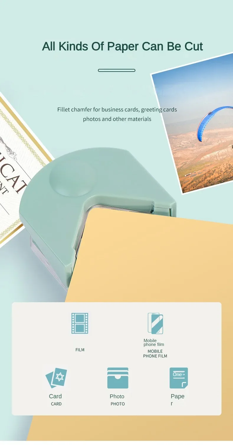 Description Picture 5 of item1Pcs R4 Corner Rounder Paper Cutter Paper Corner Edge Cutting Circle Shape Trimmer Papers Photos Card Circles Corner Cutter