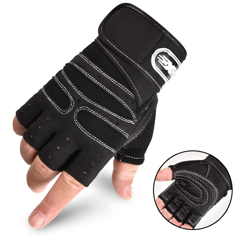 Luvas antiderrapantes com halteres para homens e mulheres, halterofilismo, crossfit, musculação, treino, esporte, treinamento de ginástica, protetor de pulso