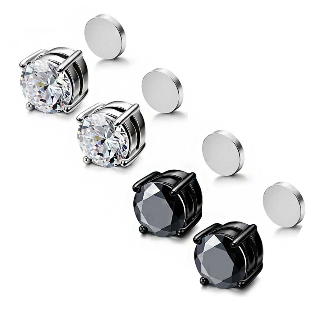 1PC Crystal Magnetic Ear Stud Clip Earrings for Men And Women stud earrings ear clip earrings clip earrings ear clip magnetic earrings