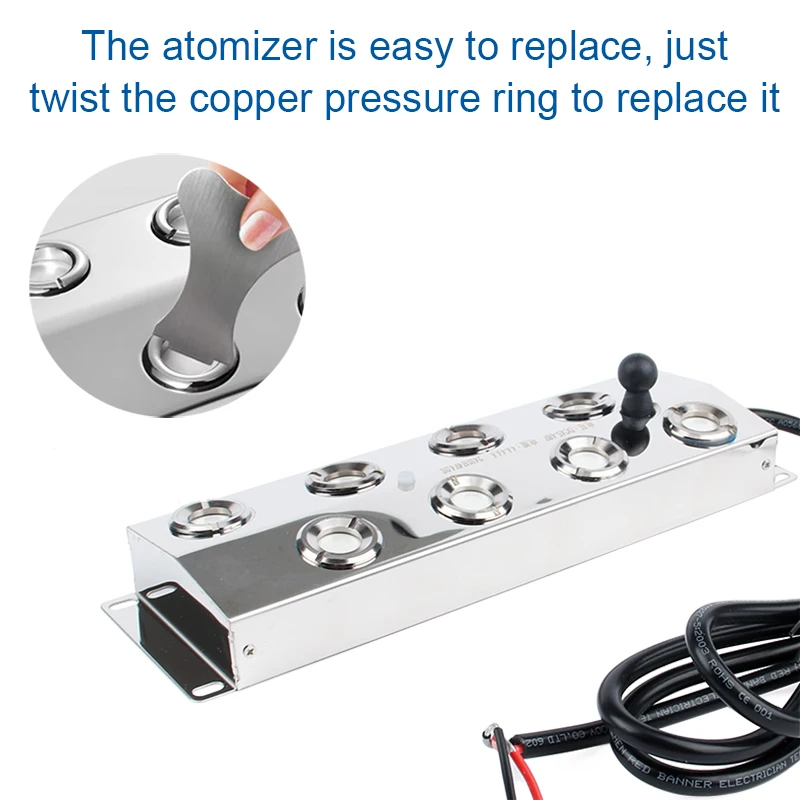 Nebulizzatore Ultrasuoni 6 Teste 4,5 L/h Per Laghetto E Fontana | Acciaio Inox IP67