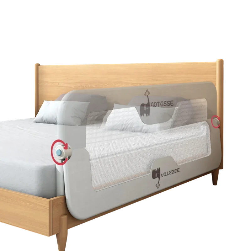 Baby Bed Guard Rails Fence Foldable Bumper Anti-falling Elegant Fence Protect Baby Falling from Bed