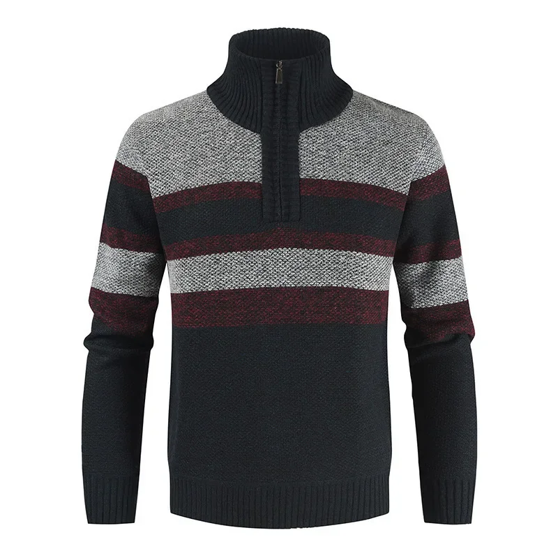 Brand Wool Cashmere Sweaters Men Autumn Winter Warm Half Zipper Cardigan Sweaters  Casual Knitwear Sweater Coat Male 2021 New