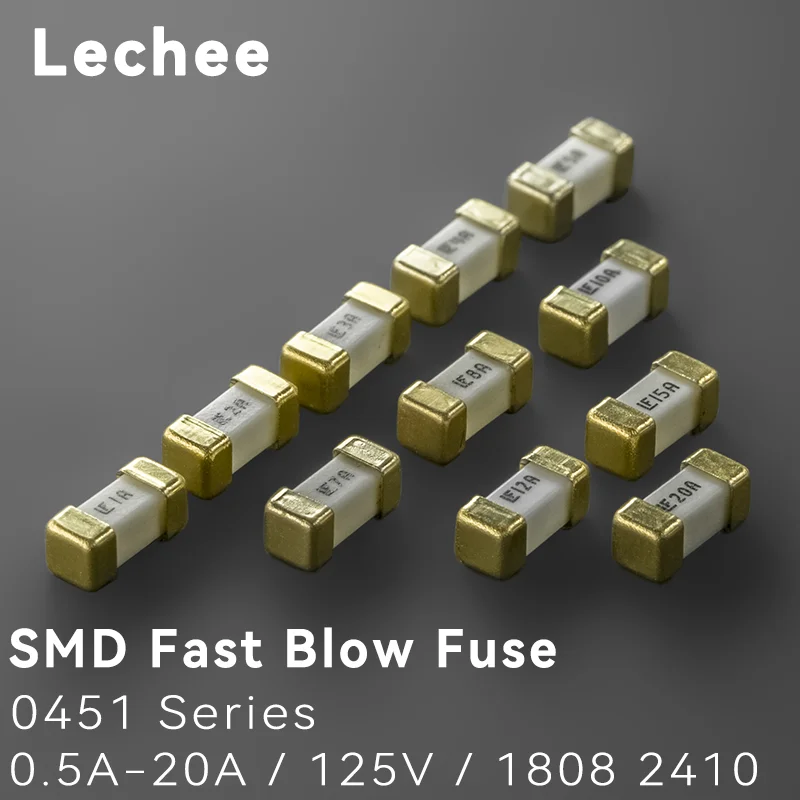 SMD Fuse 10PCS/lot 0451 1808 2410 SMD Fast blow Fuse 0.5A-20A
