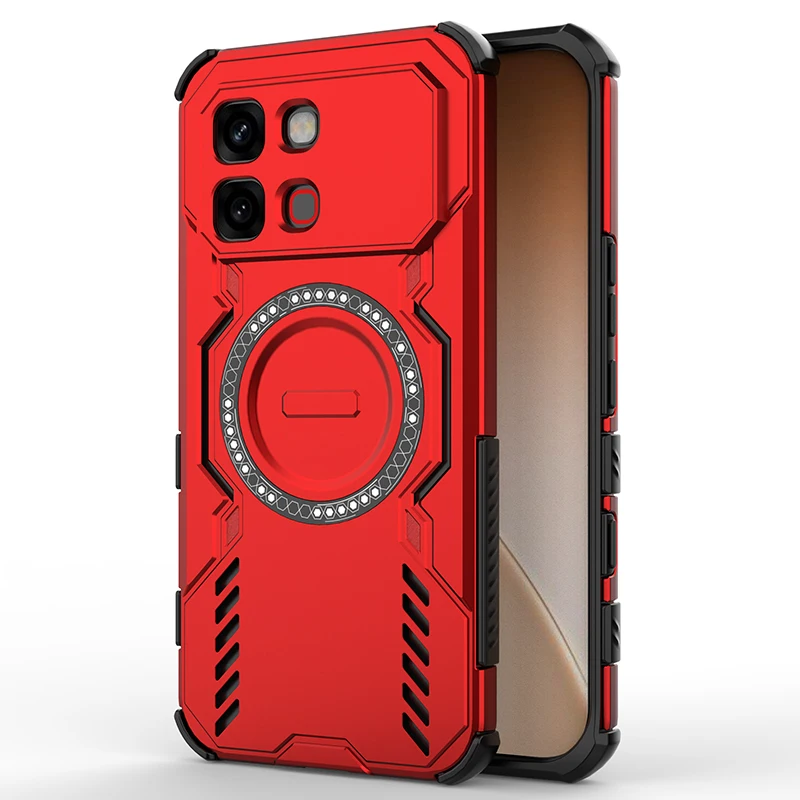 Heat Dissipation Armor Magnetic Shockproof Phone Case - Four Corner TPU Plastic Cover