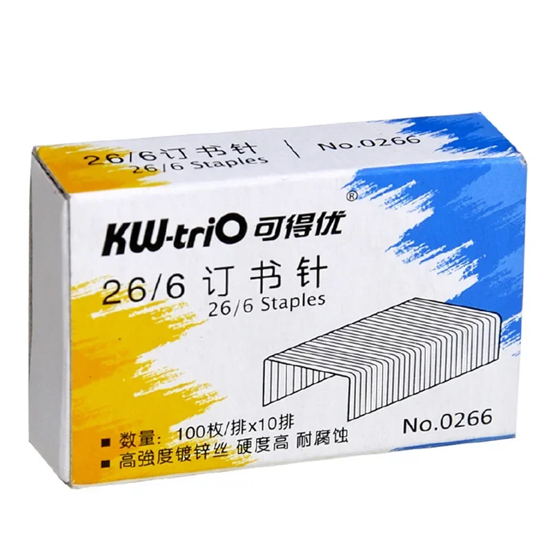 Normal 26/6 Staples 1000 Count/Box Silver Metal Office Standard Stapler Staples 26 / 6 Binding Machine Office School Supplies