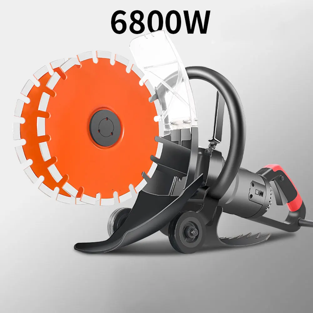 250mm Double Saw Blade Slotting Machine Wall Concrete Dust-free Cutting Machine Wire Slot Slotting Machine 6800w 25 teeth blade sds max chisel alloy point groove gouge flat chisel electric hammer drill bits for concrete wall pavement surface