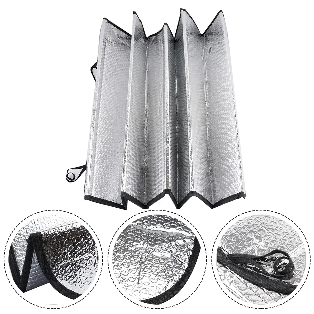 Aluminum Foil Car Sunshade Silver Windshield Visor