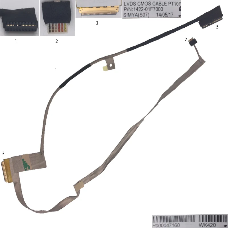 NEW Laptop Cable For TOSHIBA C50 C55 C50-A PT10 PT10F P/N:1422-01F5000 1422-01F7000 шлейф для матрицы lenovo s206 p n 1422 014w000