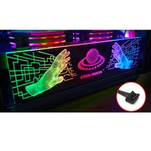 

RGB Light Board Power Supply Bin Light Side Panel Graphics Card Bracket RGB Color Changing LED Power Supply Light Board