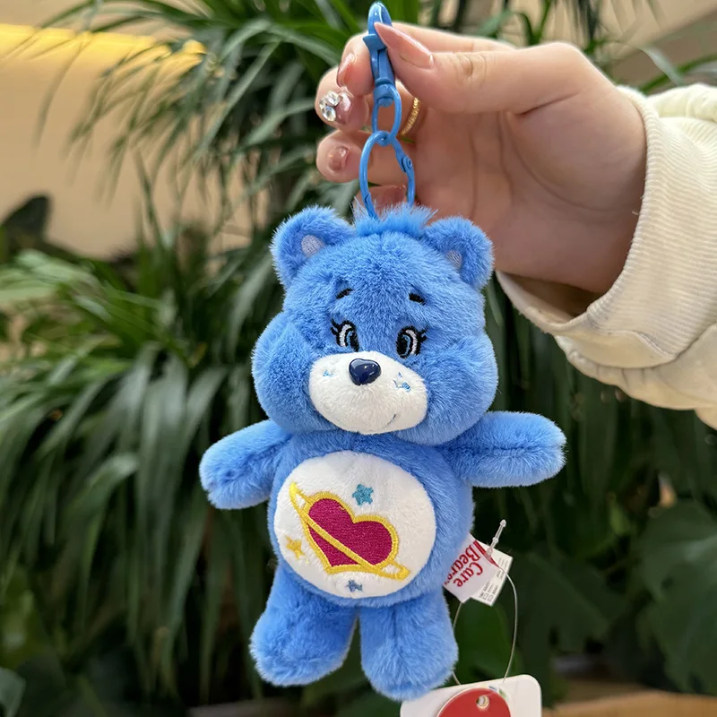 15cm Kawaii Carebears Anime Hobby Rainbown Bear Plush Pendant New PP Cotton Keychain Bag Pendant Dolls Christmas Birthday Gifts images - 6