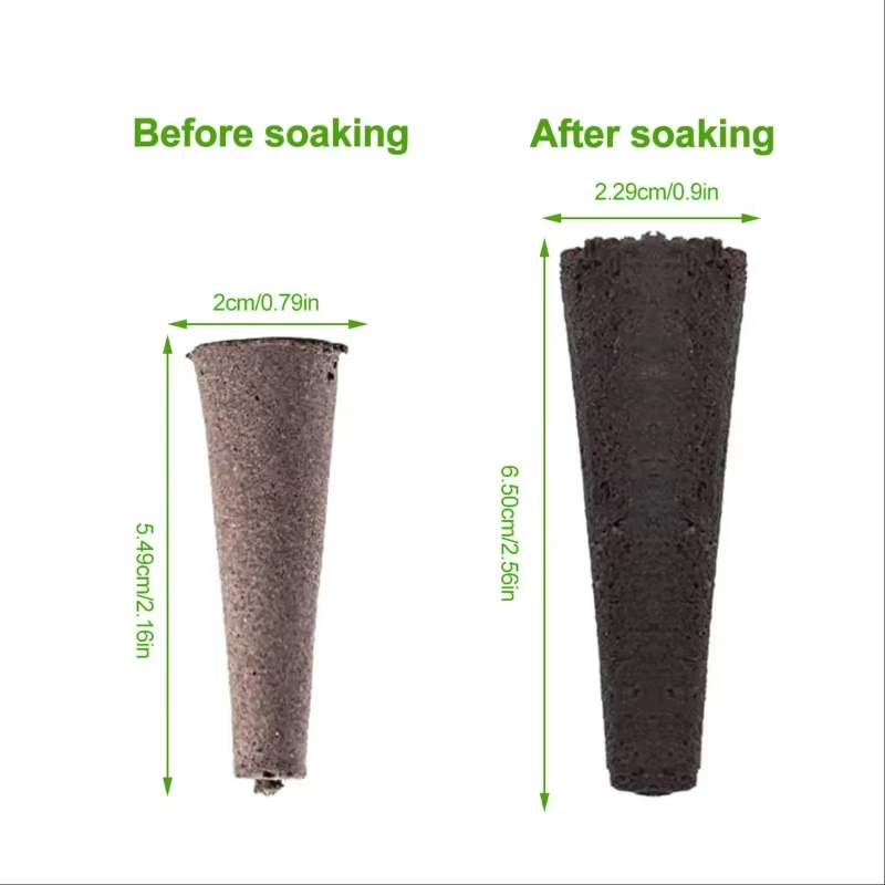 1-200Pcs Seed Grow Sponges Replacement Root Growth Seedling Starter Plugs Seed Starting Seed Pod Hydroponic Garden Planting