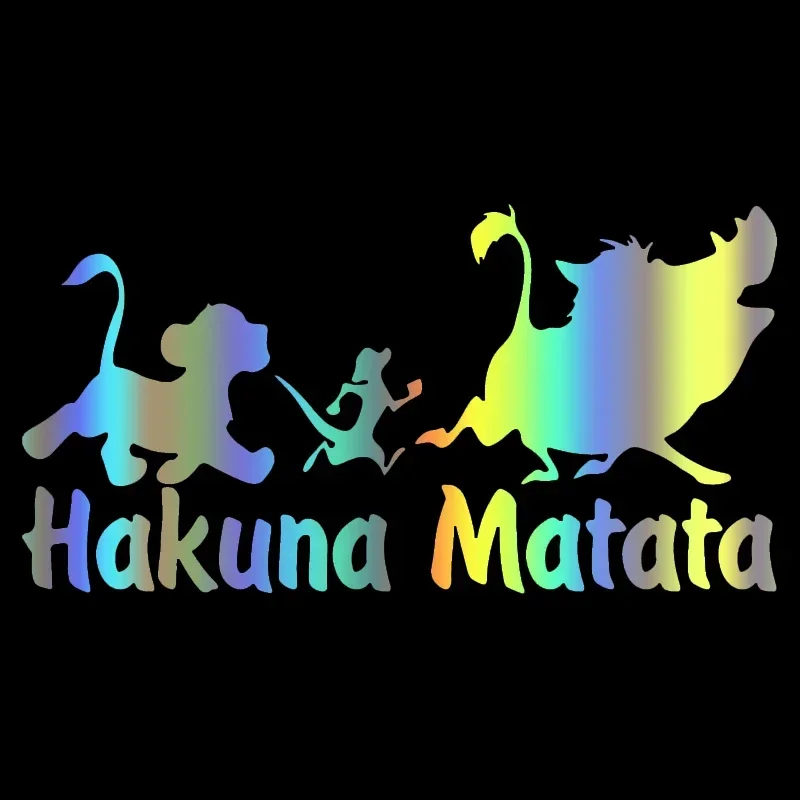 

Car Stickers Hakuna Matata Animal Motorcycle Decorative Accessories Personality Creativity Waterproof Vinyl Decal,19cm*10cm