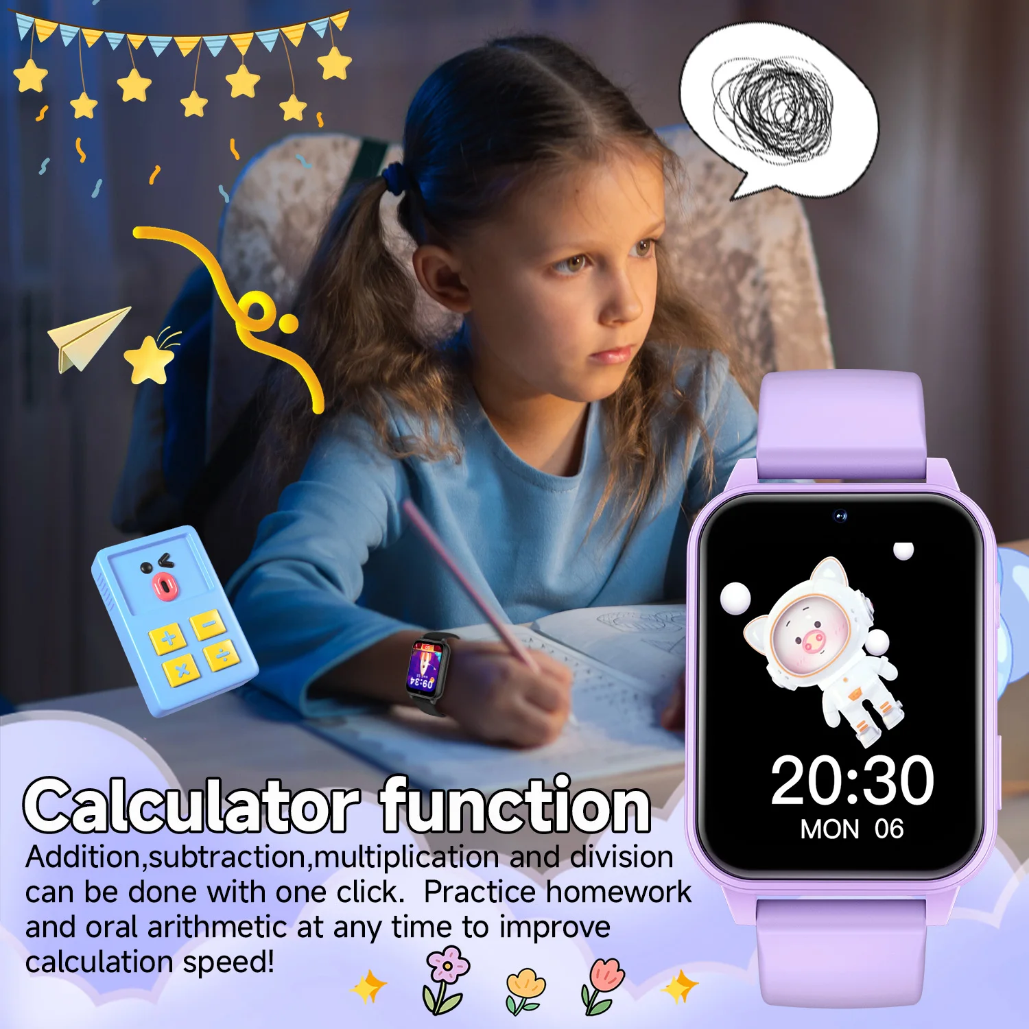 2026 New Children's Smart Watch Multifunction Interaction Take Photo Study Partner Flashlight Games for Boy Girl Kids Gift 5