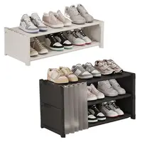 Dust Proof Cover Long Shoe Rack Large Capacity Free Standing Shoe Cabinet Double Row Easy To Install Shoe Storage Shelf Boot 1
