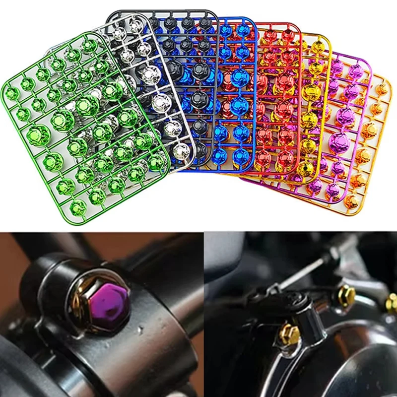 Engine Cap Motorcycle 30Pcs/set Universal Motorcycle Modification Screw Decorative Cap Engine ...