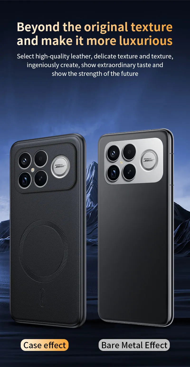 Für Redmi K90 Pro Max Fall Magnetische Leder Schild Abdeckung Für Redmi K90 Pro Max Anti-Fingerprint Nicht-Slip PC + TPU – Detail 11