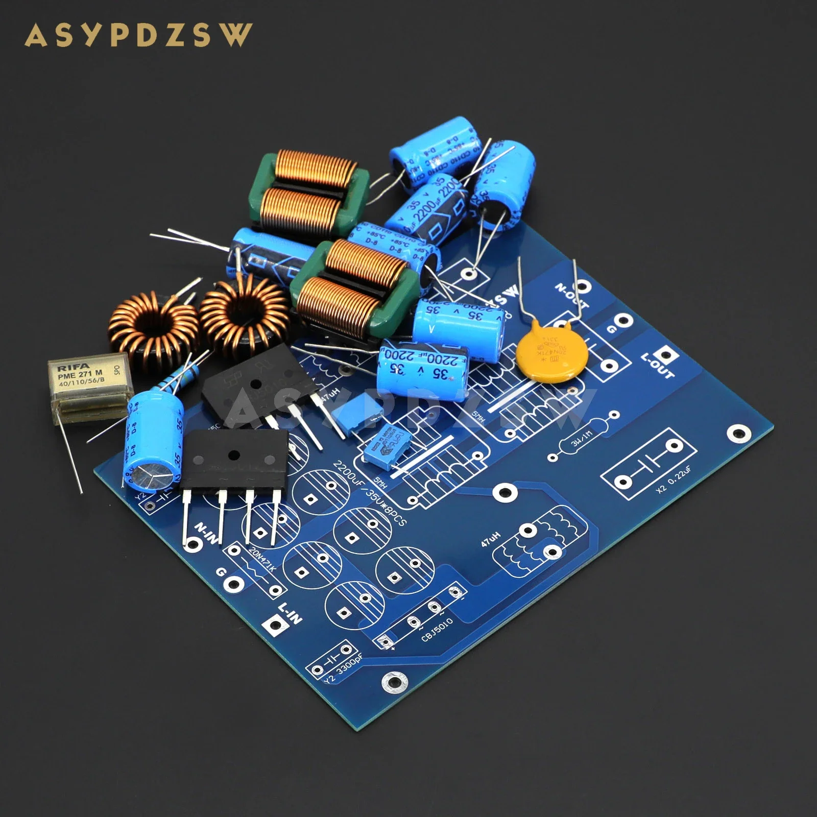 EMI-08 HIFI 초저소음 EMI AC 전원 필터 DIY 키트, 전원 정화 필터 소켓용 마감 보드 15A