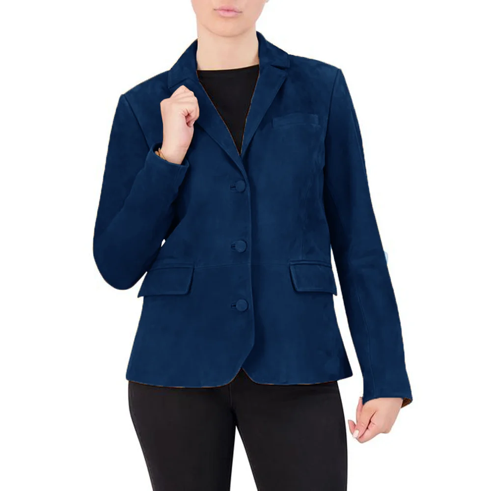 Women's Suit Jacket Suede Single Breasted Elegant Woman Vest Blazers for Women Elegant Stylish  Business Casual Clothing Female