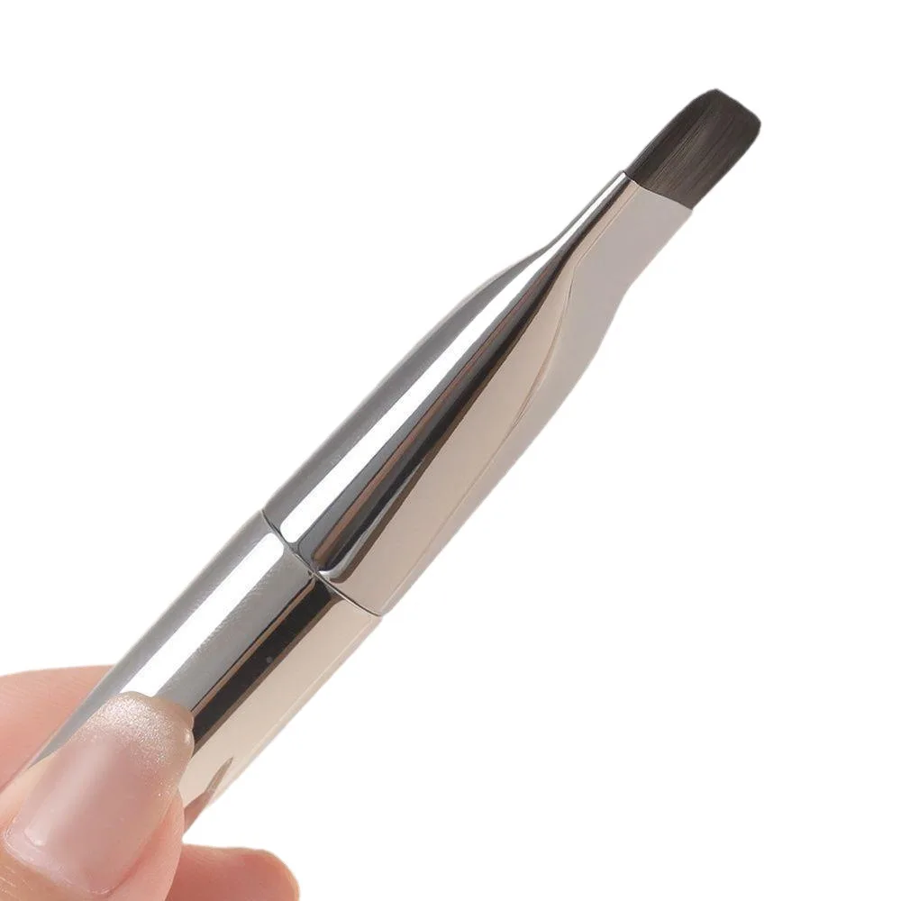 Flat Foundation Makeup Brush Mini Tool in Use