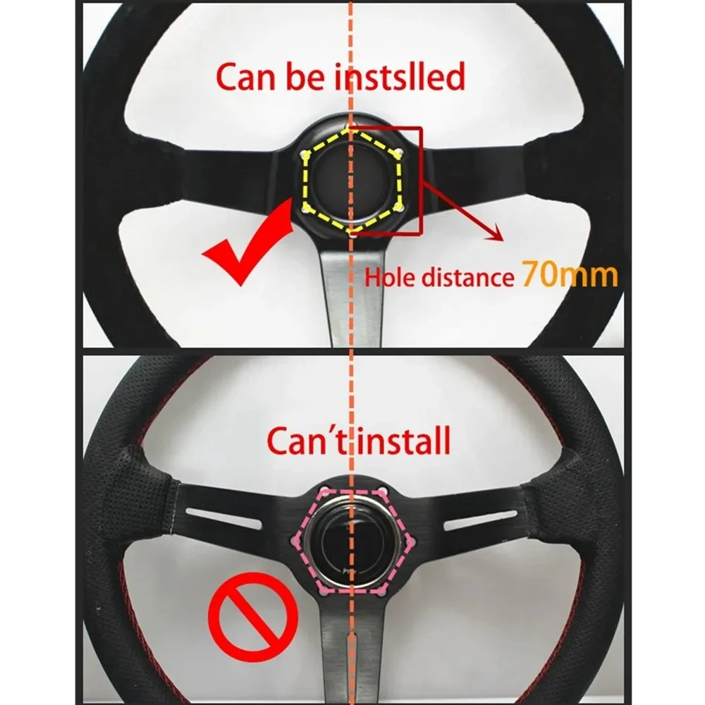 Lenkradadapter Für Logitech G25/G27/G29/G920 - 70mm Alu-Adapterplatte Für 13-14 Zoll Lenkräder