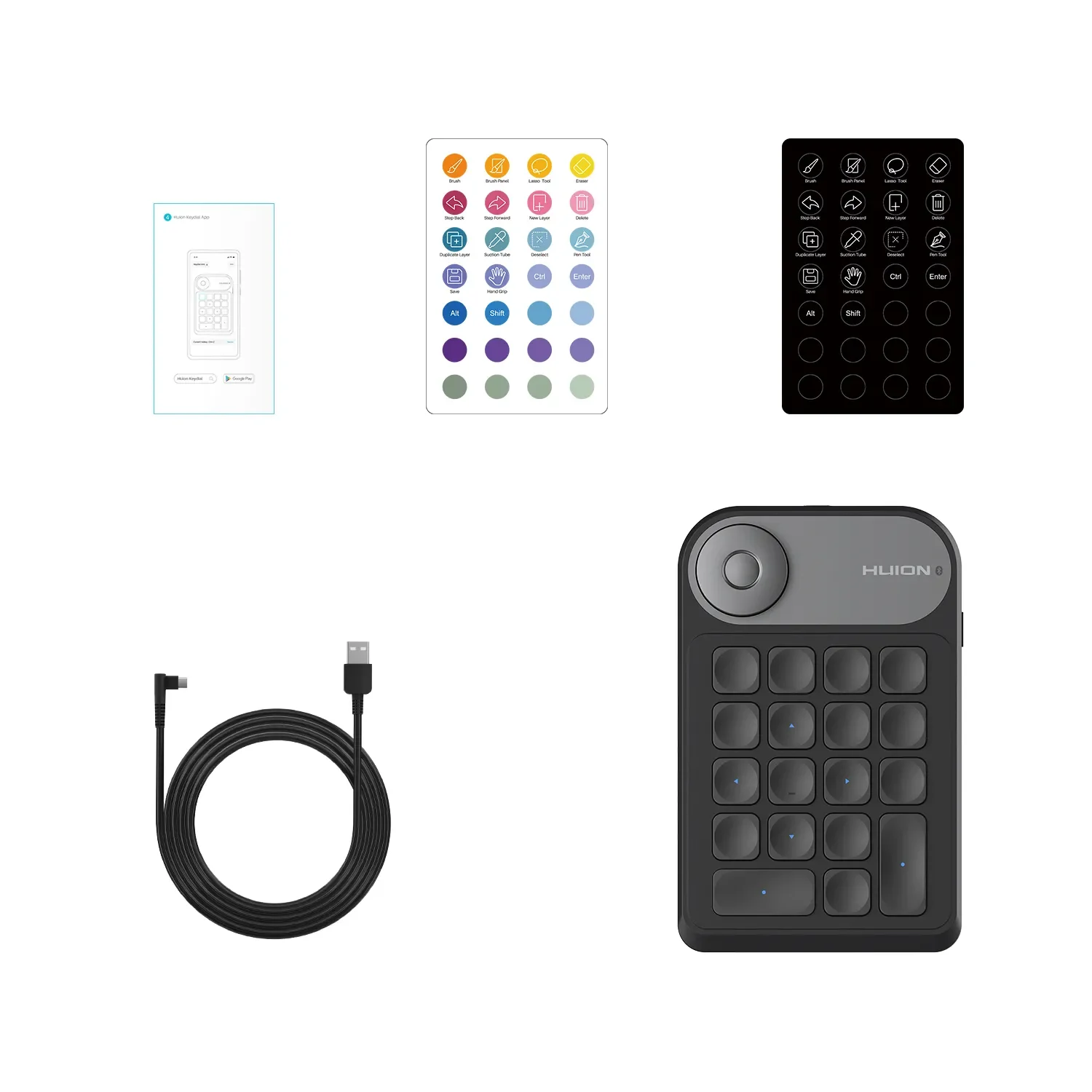 Huion-keydial Mini Teclado sem Fio K20 Bluetooth 5.0 Conectividade para Gráficos Tablet Monitor Display Pen Computador Windows Mac - Imagem 5