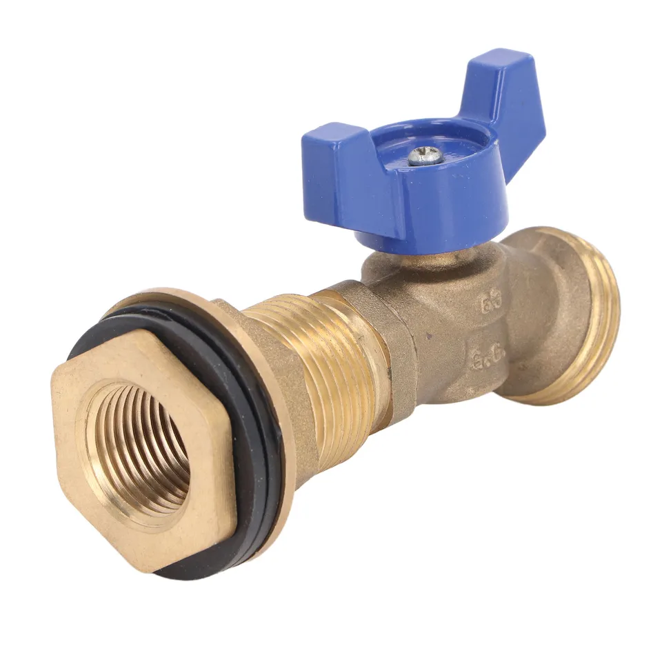 Rubinetto Da Giardino in Ottone Con Valvola a Sfera – Rubinetto Da Esterno Antigelo Con Raccordo per Tubo