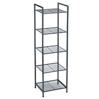 SONGMICS 5-Tier Storage Rack, Bathroom Shelf, Extendable Plant Stand with Adjustable Shelf, for Bathroom, Living Room, Balcony 1