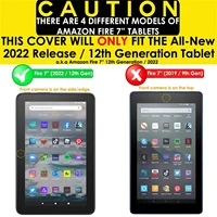Screen Protector for Amazon Fire 7 2022/Fire 7 Kids 2022 (12th Generation,7 inch) Tempered Glass Anti-Scratch HD 9H Hardness 2