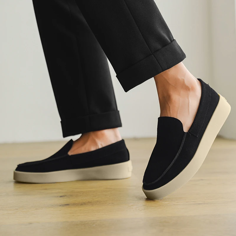 Sommer Neue Männer Casual Schuhe Atmungsaktive Wildleder Mann Loafer Slip auf Fahren Schuhe Luxus Marke Komfortable Business Schuhe Mokassins – Detail 20