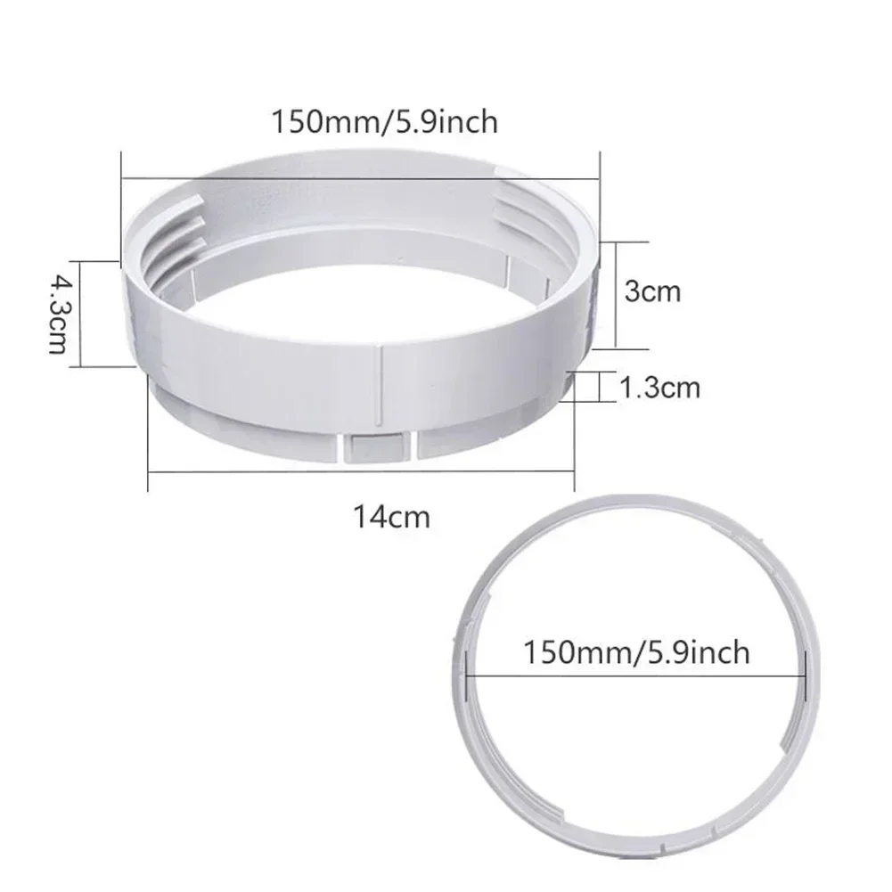 150mm Mobile Air Conditioner Exhaust Connector Sealing Baffle Circular Connector Air Vent Exhaust Pipe Hose Adapter Baffle