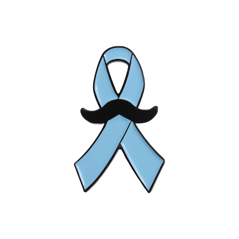 Blue Ribbon Care Emaille-Brosche, Prostatakrebs-Gesundheits-Anstecknadeln, Abzeichen, Pflegeschmuck, Geschenk für männliche Freunde, Rucksack-Accessoire