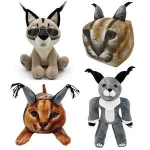 Cross-border new product raise a floppa cube cat doll simulation plush toy  doll --gz230729ஐ﹉❦