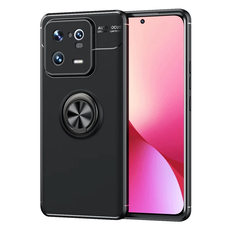 Per Xiaomi 13 Pro Custodia Cover Xiaomi 13 Pro Lite Capas New Antiurto Soft Stander Ring Supporto Magnetico Funda Xiaomi Mi 13 Pro