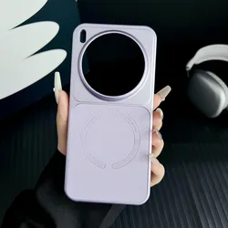 Fashion INS Color Skin - friendly PU Leather Magnetic Charge Shockproof Business Case for Vivo X300 (PURPLE)
