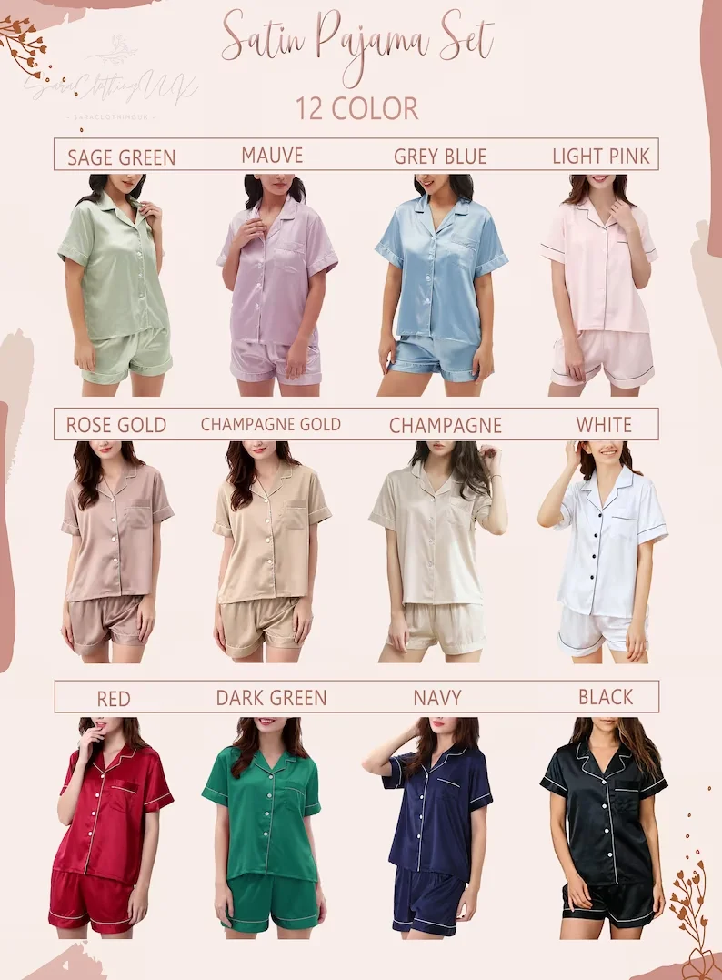 Anjue Women's Super Soft Bamboo Pajama Set - Button-Down Top & Drawstring Shorts, Lounge & Sleepwear
