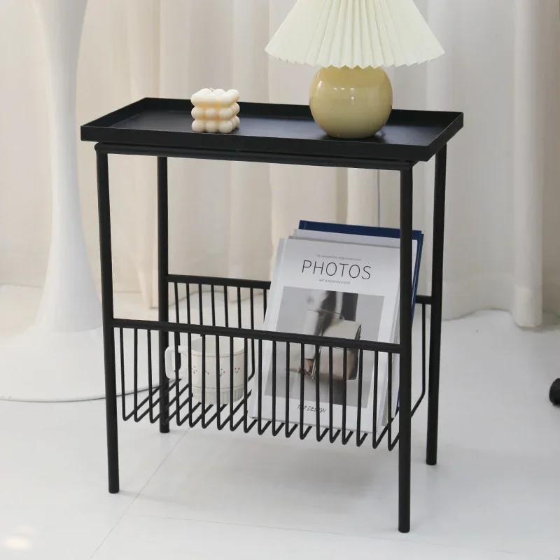 

Ins Style Bedroom Bedside Table Wrought Iron Storage Coffee Table Modern Side Table Practical Furniture