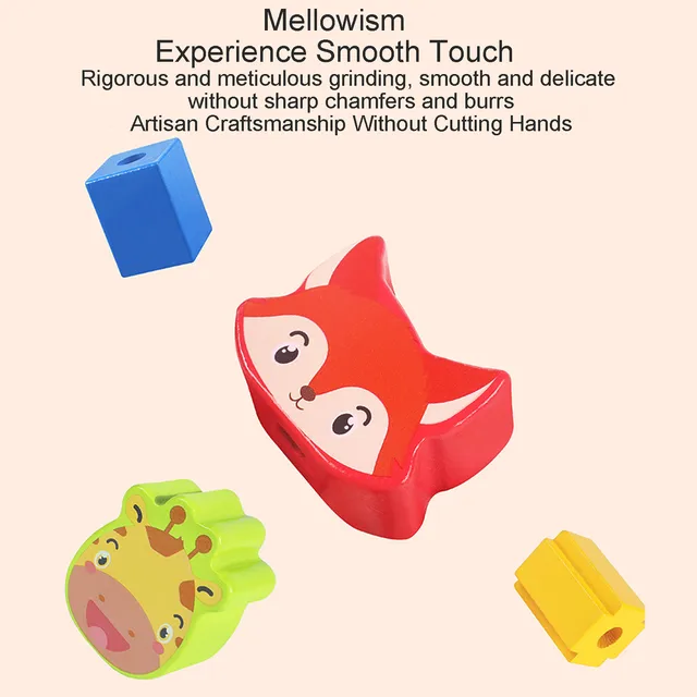 Wood Gear Toys Wood Stacking Toys Gear Shape Sorting And Color Recognition Toddler Toys For Boys Girls Learning Colors 3