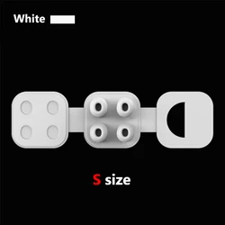 Premium Replacement Ear Tips for Wireless Earbuds - Noise - Isolation Silicone Accessory (2 Pair White S size)