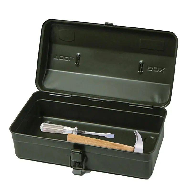 

Thicken Hardware Tool Box With Metal Handle Large Capacity Iron Toolkit Tools Storage Case Japanese-style Portable Steel Toolbox