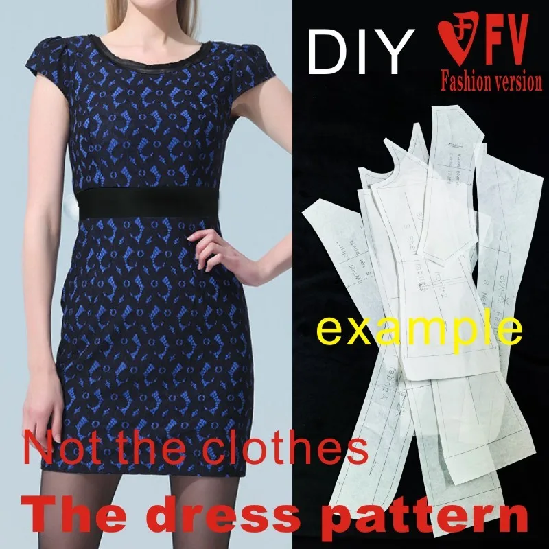 The dress Dresses Sewing Pattern cutting drawing BLQ-23