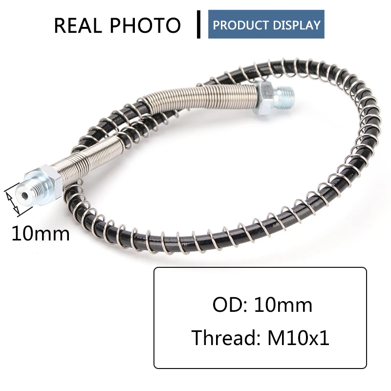 Nylon hose 50cm High-Pressure Nylon Hose M10x1 Thread PCP Pneumatics Air Refilling with Spring Wrapped 40Mpa 400Bar 6000psi Air Pumps Parts