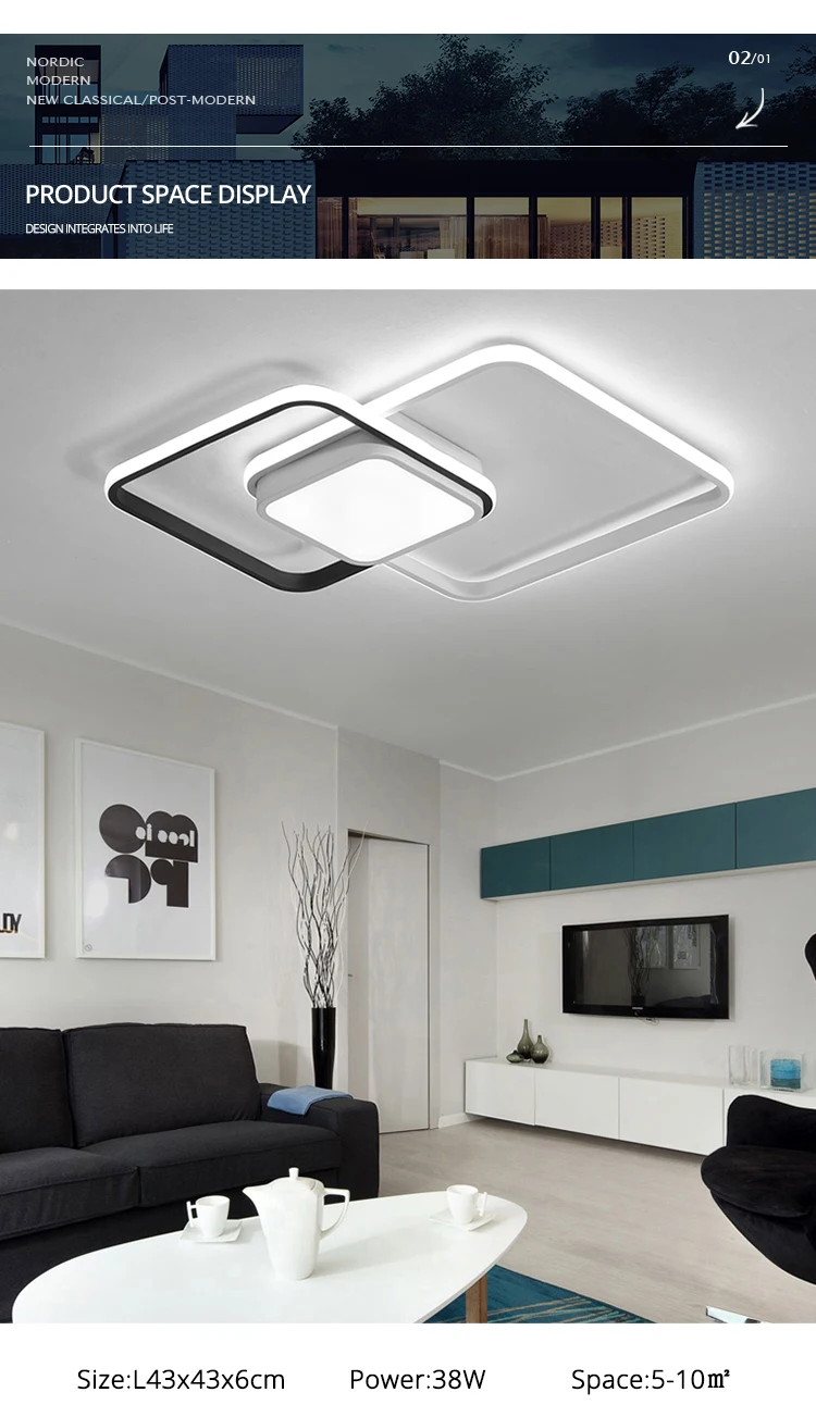 LED Ceiling Light in White