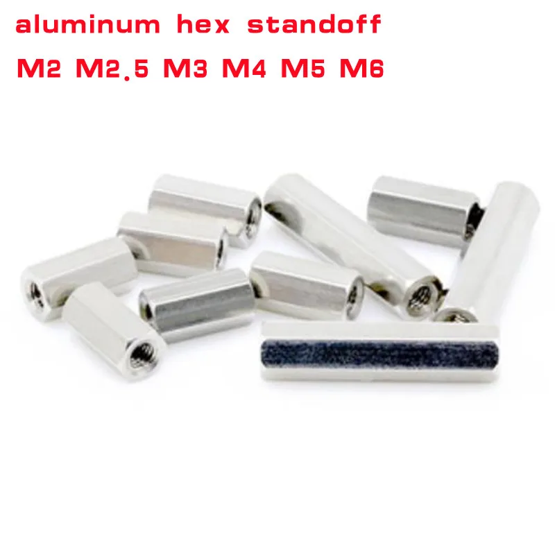 

20-50pcs M2 M2.5 M3 M4 M5 M6*L Female to Female Aluminum Hex Standoff Spacer