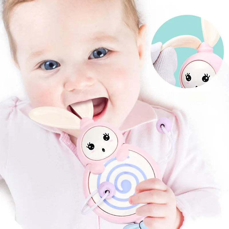 

Musical Flashing Baby Teether Rattle Toys Rabbit Hand Bell Mobile Infant Pacifier Weep Tear Newborn Early Educational Toys Gifts